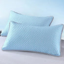 1-4PCS 48x74cm Ice Bean Pillowcase Summer Cooling Solid Color Cool Touch Fabric Washable for Air Conditioning Room