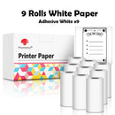 Phomemo 3 Rolls Self-adhesive Transparent Sticker Thermal Paper for T02 M02X Label Sticky DIY Photo Texts Study Notes Printing