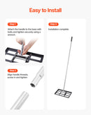The Grade Line | Carbon-Steel Lawn Leveling Rake with 180-Degree Pivoting Handle