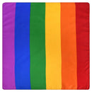 Colorful Rainbow Pocket Square Scarf Bandana Headband Wristband Neck Tie for Gay Lesbian Pride Festival Parade Trendy Style