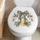 Creative Bow Bell Christmas Wall Stickers BathroomToilet Decoration Mural Room Cupboard Festival Home Decor Self-adhesive Decals