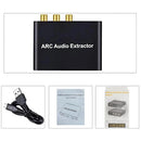 4K HDMI ARC 音频分离器 数字转模拟音频转换器 ARC 转 SPDIF 同轴 L/R 立体声 3.5 毫米插孔音频适配器 适用于高清电视