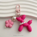 The Koonsian | Faceted Flower-Embedded Acrylic Balloon Dog Keychain