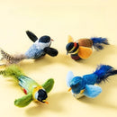Wall‑Mounted Sound‑Activated Plush Bird Catnip Toy, Interactive Kitten Chasing Teaser, Indoor Pet Play Entertainment Accessory
