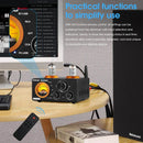 Nobsound HiFi Bluetooth 5.0 Vacuum Tube Amplifier USB DAC Stereo Receiver COAX/OPT Home Audio Digital Amp w/VU Meter 100W+100W