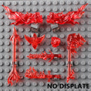5PCS Cartoon Special Effects Pieces Arm Fist Wind Lightning Leg Flames Weapons Accessories Assemble Scene Bricks Kids for Toys