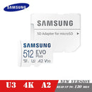 三星EVO Plus存储卡 32GB/SDHC 64GB/128GB/256GB/512GB SDXC Micro SD/TF闪存卡 MicroSD UHS-1 适用于手机无人机相机