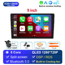 适用于Univers车载收音机的Android 14 双DIN Apple Carplay车载多媒体播放器 GPS Android Auto IPS屏幕 RDS DSP车载音响