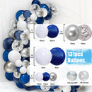 Blue Silver Macaron Balloon Garland Arch Kit Wedding Birthday Party Decoration Confetti Latex Balloons For Girls Baby Shower