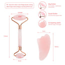 Crystal Roller Set Facial Massage Natural Jade Roller Gua Sha Kit Jade Scraper Rose Quartz Stone Face Lift Massager Beauty Tools