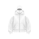 Trendy Double Hat Hoodies Unique Design Balaclava Hooded Sweatshirt Women Men Autumn Winter Warm Unisex Loose Y2K Zipper Hoodie