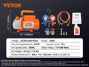 SucceBuy 3.5CFM 4CFM Single Stage Rotary Vane HVAC Air AC Vacuum Pump & A/C Refrigerant Kit Manifold Gauge Set Air Conditioning