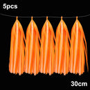 Glow Neon Party Supplies Neon Paper Garland Tassels Triangle Flags Bunting Birthday Party Wedding Black Light Reactive UV Decor