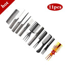 12/18PCS Professional Hair Brush Comb for Salon Barber Hairdressing Styling Tools - New Hairbrush Hair Care with Free Gift