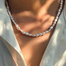 Simple Imitation Pearl Necklace for Women Man Teens Fashion Punk Hip Hop Choker Trendy Hip-Hop Punk Jewelry