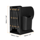 Adjustable Bookend with Pen Holder Extends up to 19 Inch Expandable Desk Magazine File Organizer Holder for Office Book Storage