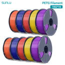 SUNLU 10公斤 PETG/ABS 耗材 10卷 3D打印线材 1公斤/卷 1.75毫米 100% 线材整齐排列 适用于欧美地区3D打印