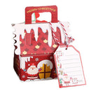 5/10pcs Christmas Gingerbread House Shape Gift Boxes Snowman Candy Snack Cookies Paper Box 2024 Xmas Party Decoration Supplies