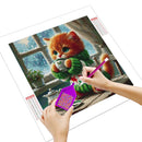 画灿2025新品钻石画猫咪冬季钻石马赛克动物风景全套工具莱茵石画