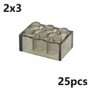 MOC Transparent Thick Building Blocks 1x1 1x2 2x2 2x4 Dots Clear Brick Figures Educational Creative Toy for Kid Compatible Brand