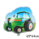 Cartoon Car Balloons Train Fire Truck Tank Engineering Car Tractor Aluminum Film Balloon Birthday Party Baby Shower Toy