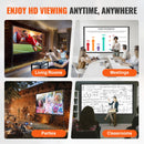 VEVOR Projector Screen with Stand 100 120 150 inch 16:9 4K 1080 HD Portable Projection Screen for Home Office Theater Cinema