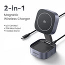 UGREEN Qi2 25W 15W Magnetic 2-in-1 Wireless Charger Stand Fast Charging Stand Magsafe Charger For iPhone 16 17 Series
