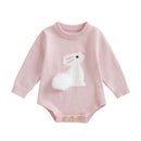 Adorable Easter Bunny  with Pom Pom Tail and Matching Hat for Baby Boys and Girls - Spring Outfit for Infants