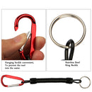 Goture 3件套钓鱼失手绳 12cm/15cm/18cm 船钓防丢绳 可伸缩盘绕连接绳带登山扣 适用于钳子控鱼器