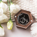 Personalized Engraved Wedding Ring Box, Proposal Gift Acrylic Cover and Wood Base Custom Rings, Engagement Wedding Decorations