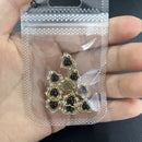 3D奢华锆石星十字美甲金属饰品10颗美人鱼珠美甲首饰 11*18毫米合金美甲水晶宝石装饰