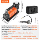 SucceBuy Tire Inflator Compressor 6-10 CFM Heavy Duty Air Compressor Dual-Cylinder 150PSI Air Pump with Adapters for Trucks Car