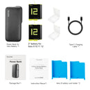 TELESIN Power Bank 10000mAH with 20W PD Fast Charging Portable Battery Charger For Gopro Hero 5 6 7 8 9 10 11 12 For Smart Phone