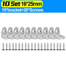 Stainless Steel Corner Bracket L Right Angle Connector Brackets Furniture Cabinet Fastener Corner Brace Shelf Support with Screw