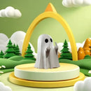 The Polite Haunt | Resin Ghost Statue with a Not-So-Polite Gesture for Shelf & Mantel Display