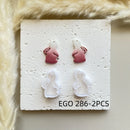 Shapes Small Easter Theme Polymer Clay  Cutter for Making Earrings, Easter Egg Rabbit Shape crucifix Soft pottery jewelry making