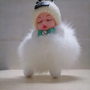Sleeping Baby Keychain Cute Soft Fluffy Plush Doll Key Ring Women Girl Bags Pendant Backpack Accessories Gifts