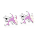 LUXUSTEEL Lovely Coloful Animal Stud Earrings For Girls Stainless Steel Anti-allergy Rabbit Penguin Dog BFF Jewelry Gifts