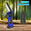 Mini Chainsaw Cordless 6-Inch Handheld Small Chain Saw with Battery, Blue 21V Battery Powered Portable Electric Mini Chainsaw with Safety Lock for Courtyard Garden Household Tree Branch Trimming（Installed and ready to use i