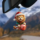2D Christmas Tree Pendant 2D Flat Acrylic Xmas Tree Hanging Ornaments Cartoon Home Decor New Year Christmas Gifts