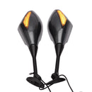 2PCS Hot Motorcycle LED With Turn Signal Integrated Indicator Lights Rearview Mirrors FOR Honda CBR600RR CBR1000RR 2004-2008