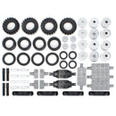 56PCS Moc Technical Wheel Building Blocks Bricks Pin Tyre Axle Connector Car Technology Automobile Parts Set Toy