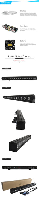 The Lumina Prime | 18x18W RGBWA+UV 6-in-1 DMX Wall Wash Bar for Stages & Events