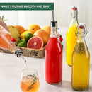 1L Swing Top Glass Bottles Airtight Stopper Lids Flip Top Brewing Bottle for Fermentation, Kombucha, Mead, Vinegar, Beer, Kefir