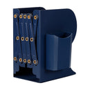 Adjustable Bookend with Pen Holder Extends up to 19 Inch Expandable Desk Magazine File Organizer Holder for Office Book Storage