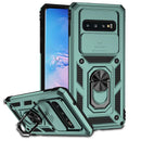 适用于三星S 10 S10+ Plus手机壳防震装甲滑盖摄像头保护手机壳适用于三星Galaxy S10 Plus指环支架手机壳