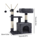 Cat Tower Cat Climbing Frame with Toy 72 cm Cat Tree with Perch & Cozy Condo for Cats to Care Paw Leisure and Entertainment