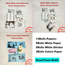 Peripage Paper Adhesive Thermal Sticker Photo Paper White Color Transparent Label for 57mm width Paperang Memobird Iprinter