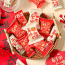 2025 Chinese New Year Snowflake Crispy Packaging 100Pcs 7x10cm Baking Cookie Machine Sealed Candy Bags