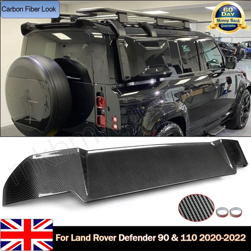 For Land Rover Defender 90 110 2020-2023 Rear Roof Spoiler Top Wing Carbon Fiber